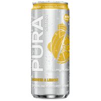 Pura Sparkling Soda - Ginger & Lemon